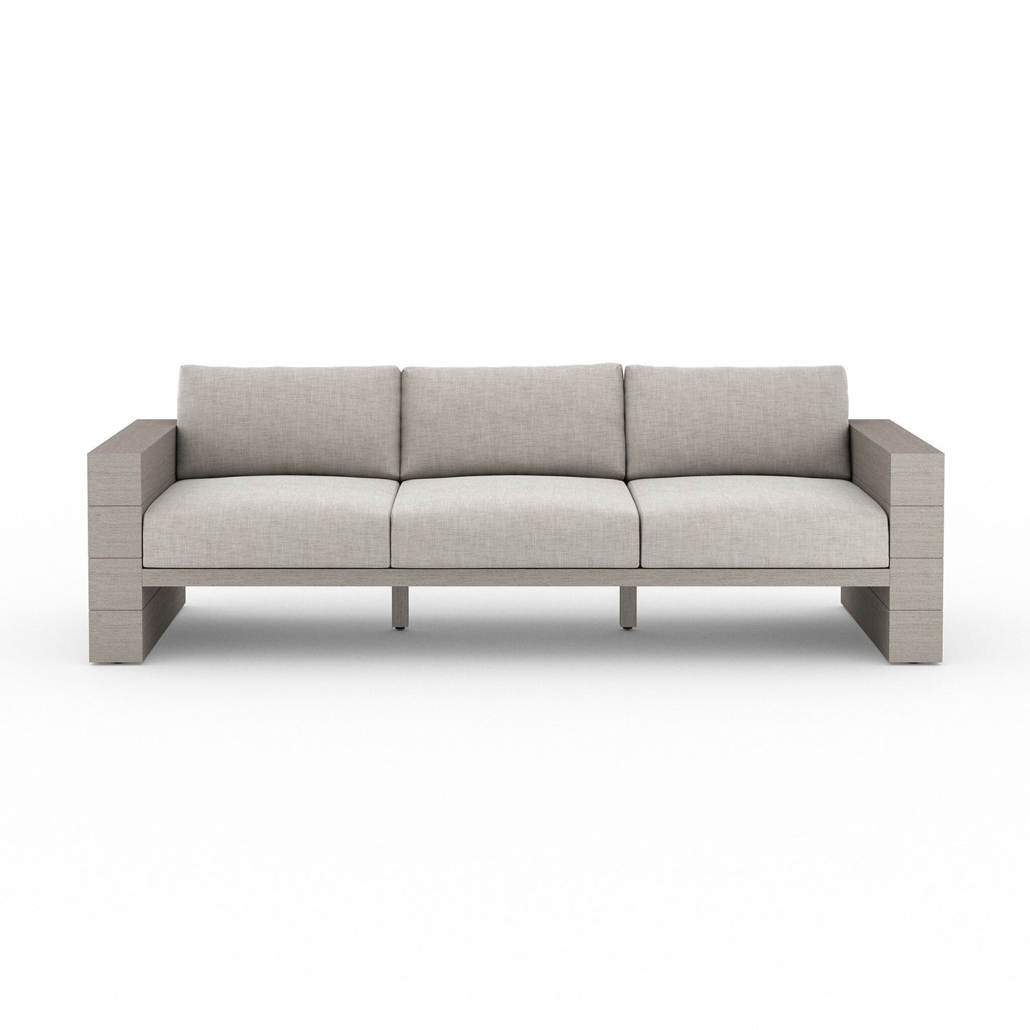 Leofwin Outdoor Sofa, Washed Brown - Venao Grey