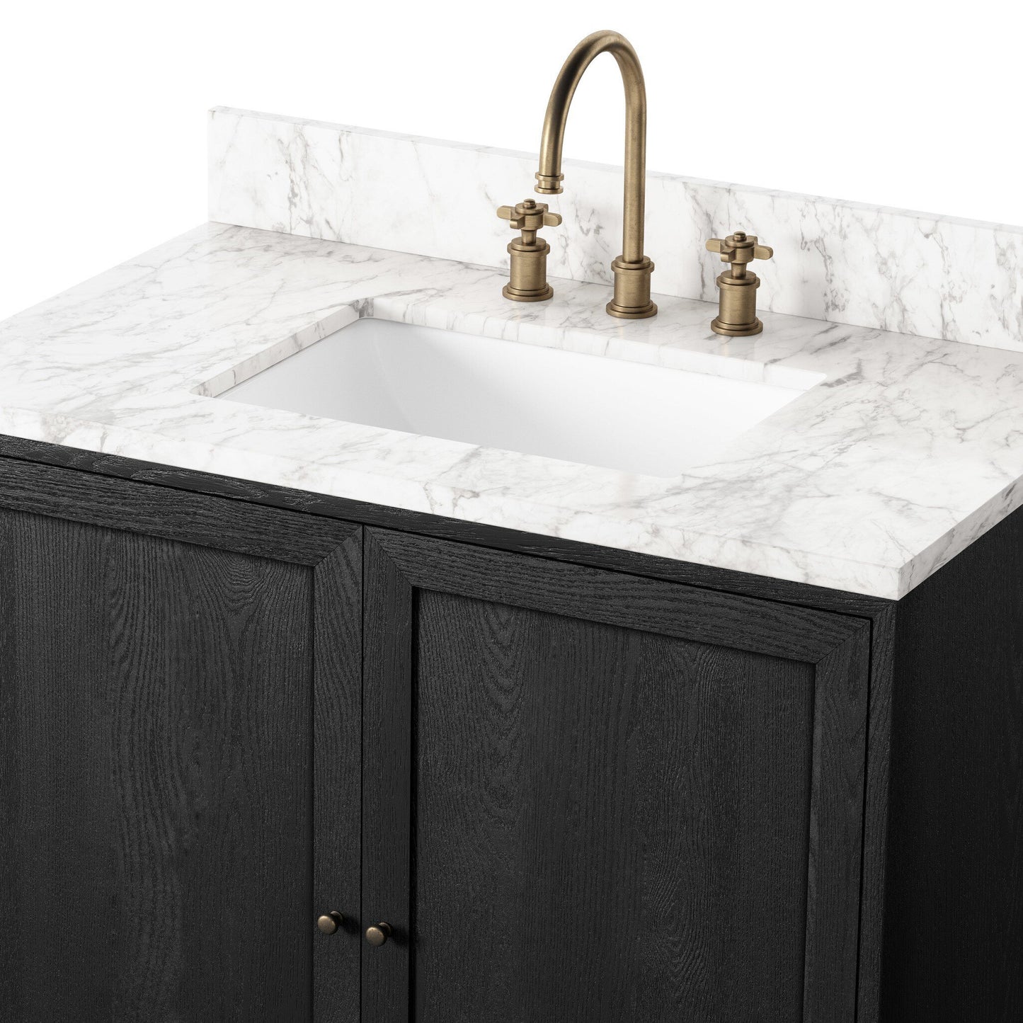 Magnus Single Vanity - Satin Drifted Black Veneer