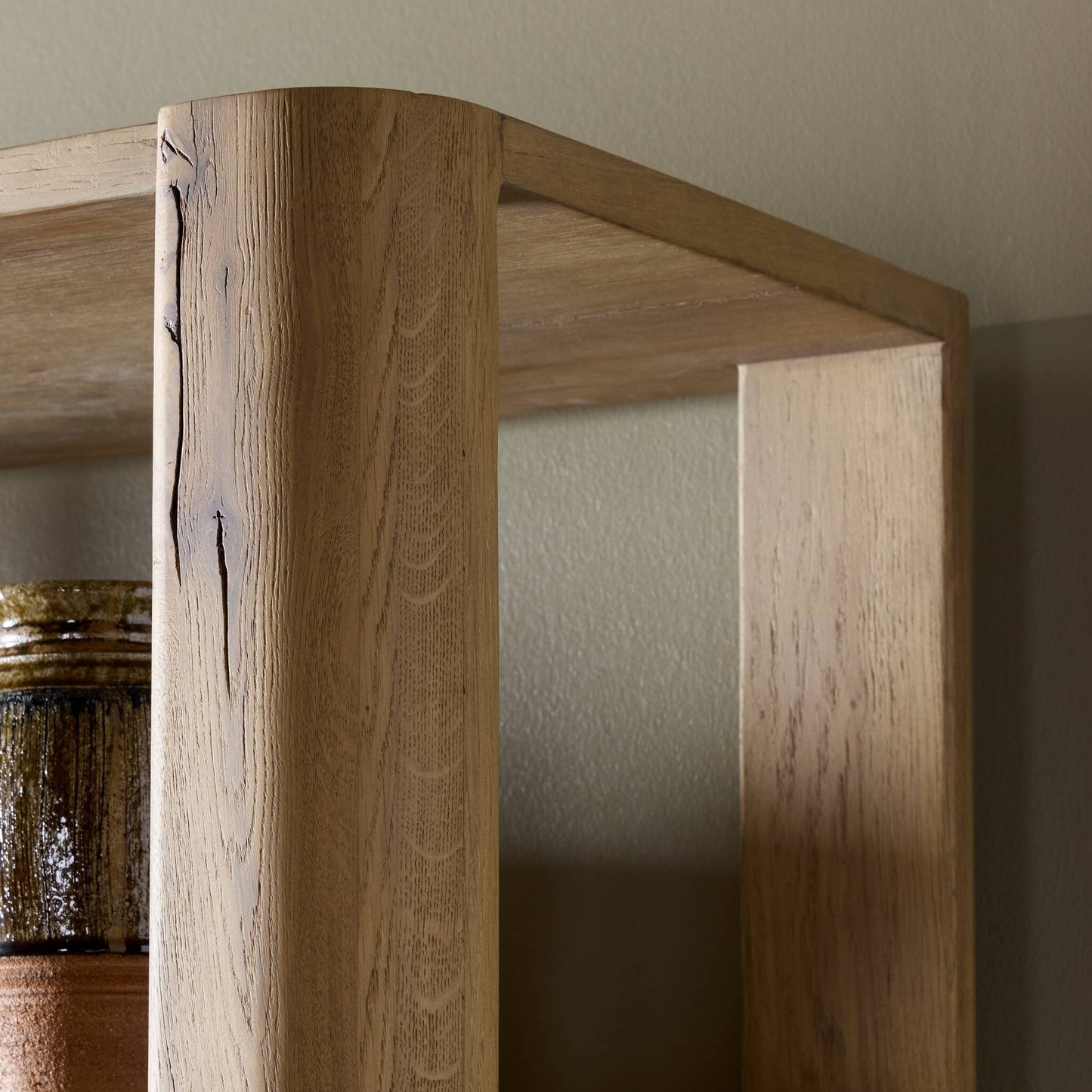 Leofwin Bookcase - Aged Natural Oak Veneer