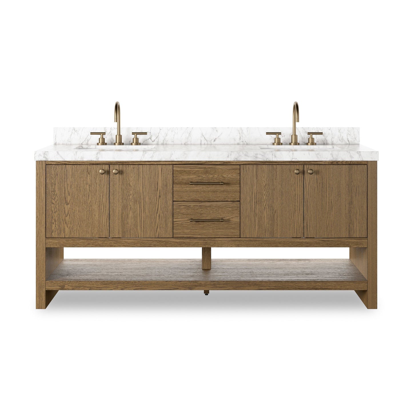 Aelred Double Vanity - Washed Natural Veneer