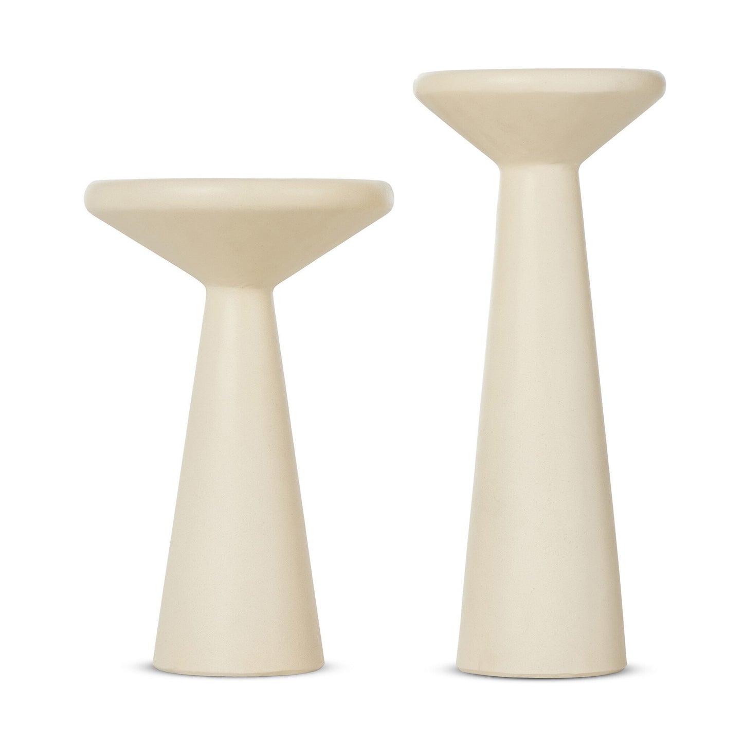 Roderick Concrete Accent Tables, Set Of 2 - Parchment White