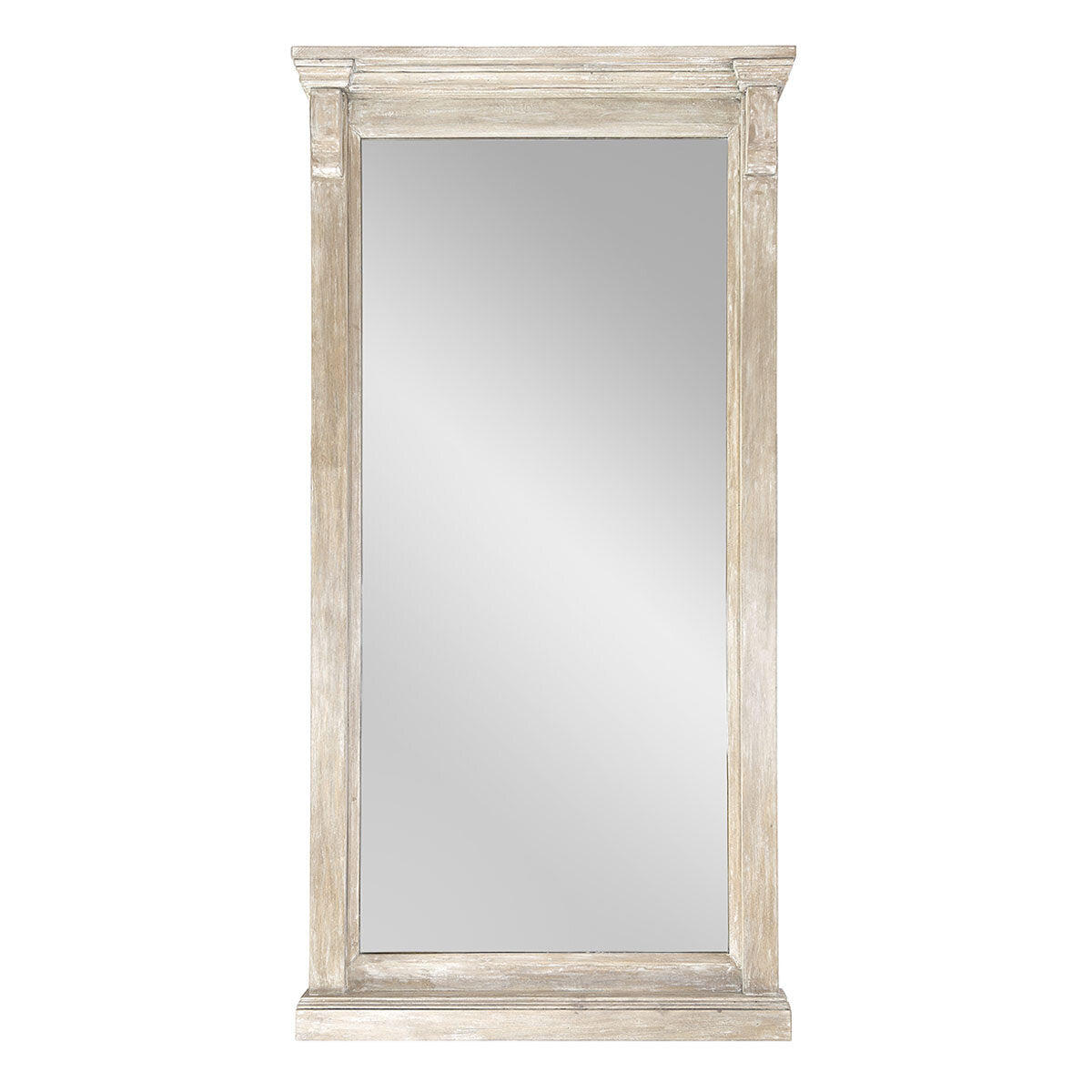 Aldwin 88" Floor Mirror Cream Wash