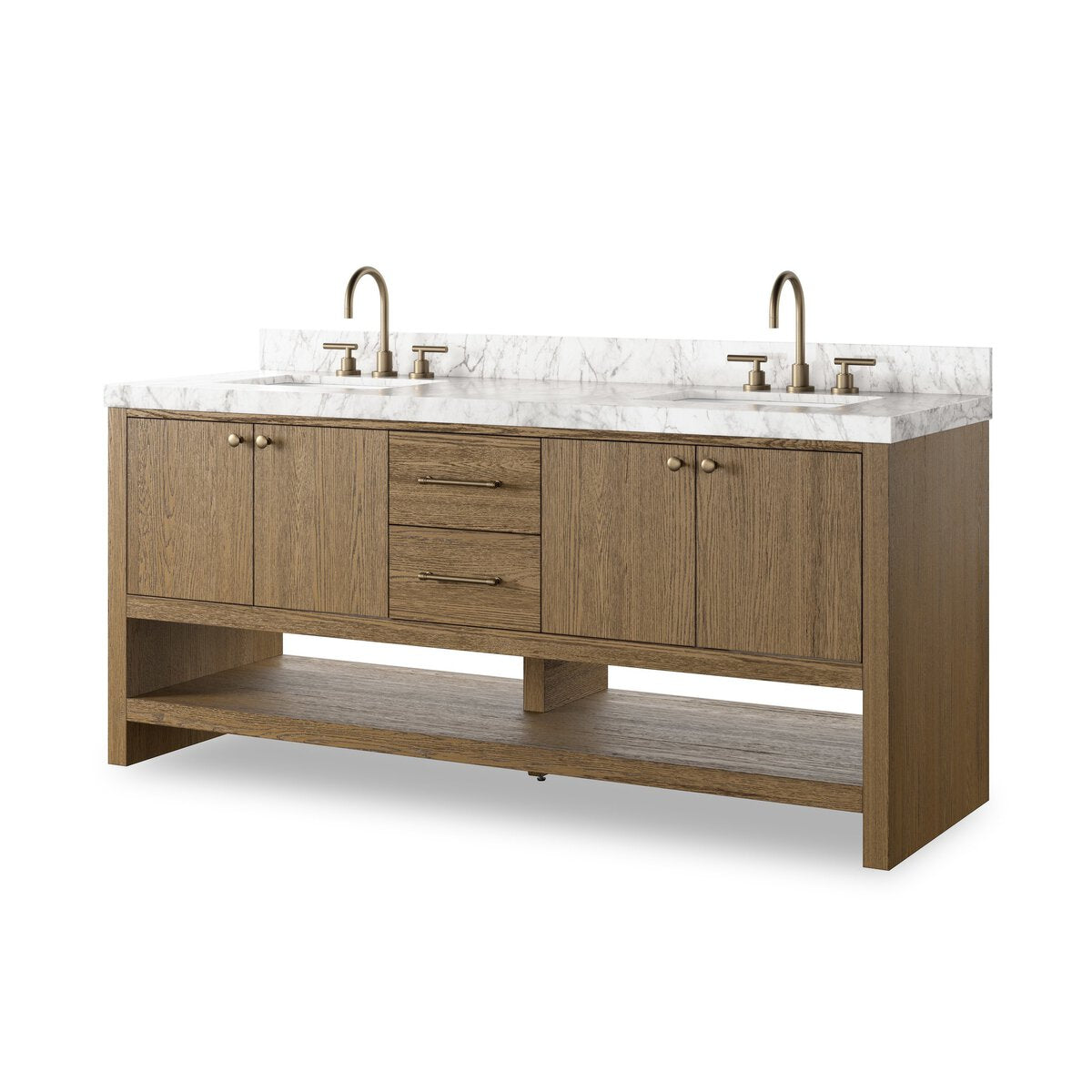Aelred Double Vanity - Washed Natural Veneer