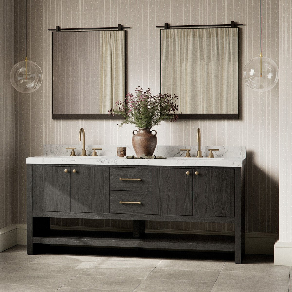 Aelred Double Vanity - Washed Natural Veneer