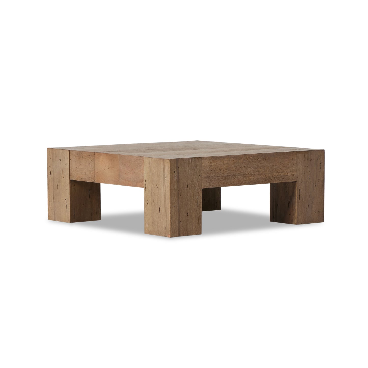Abbie Square Coffee Table, Rustic Oak
