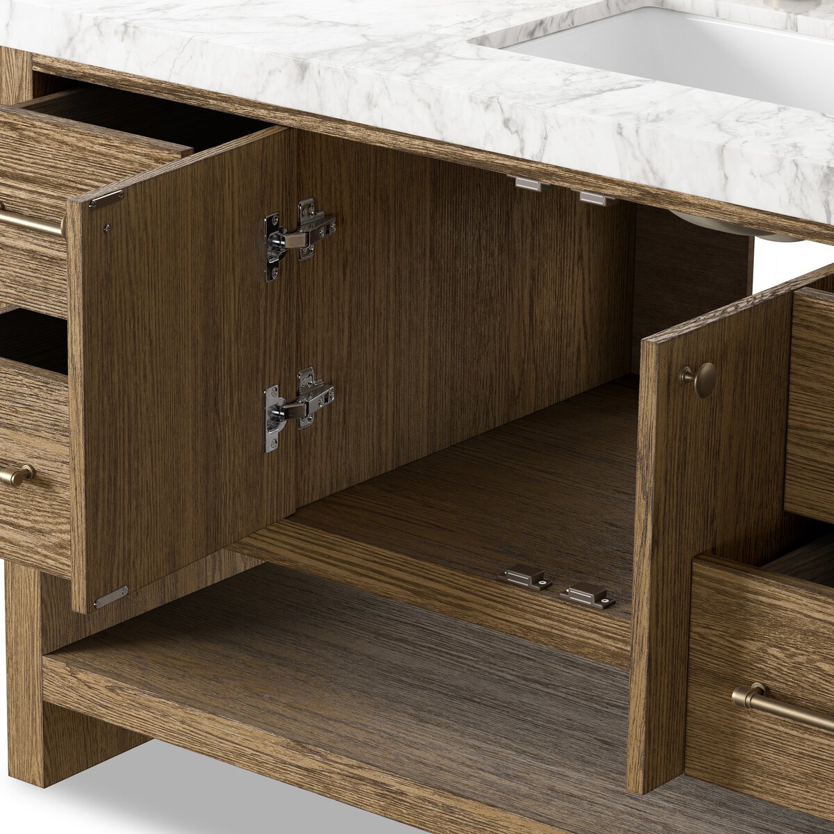 Ashford Single Wide Vanity - Washed Natural Veneer