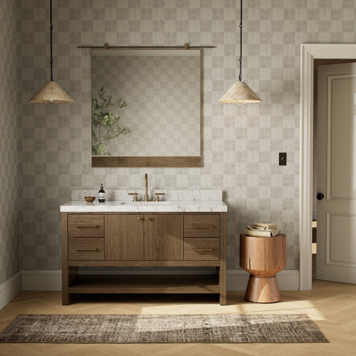 Ashford Single Wide Vanity - Washed Natural Veneer