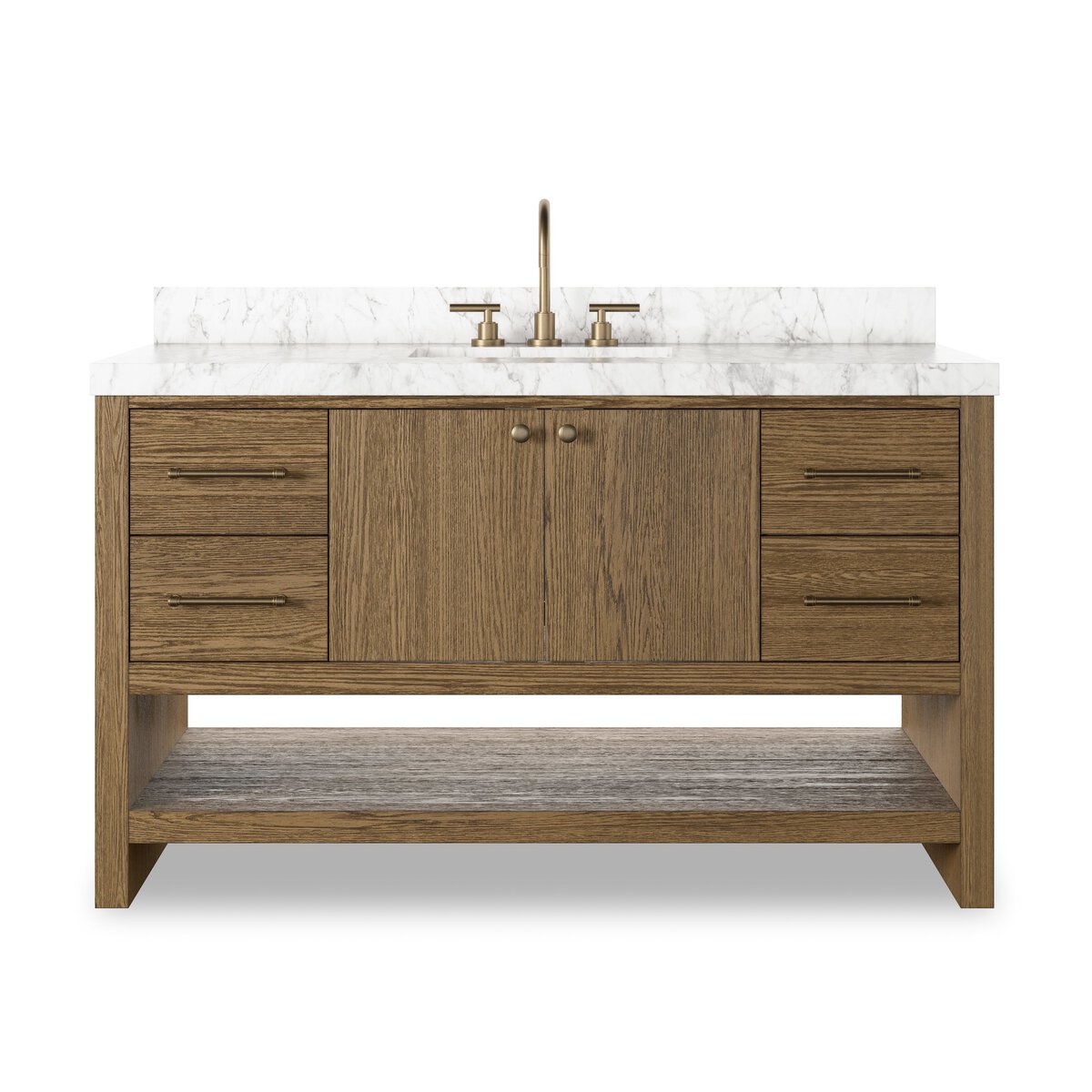 Ashford Single Wide Vanity - Washed Natural Veneer