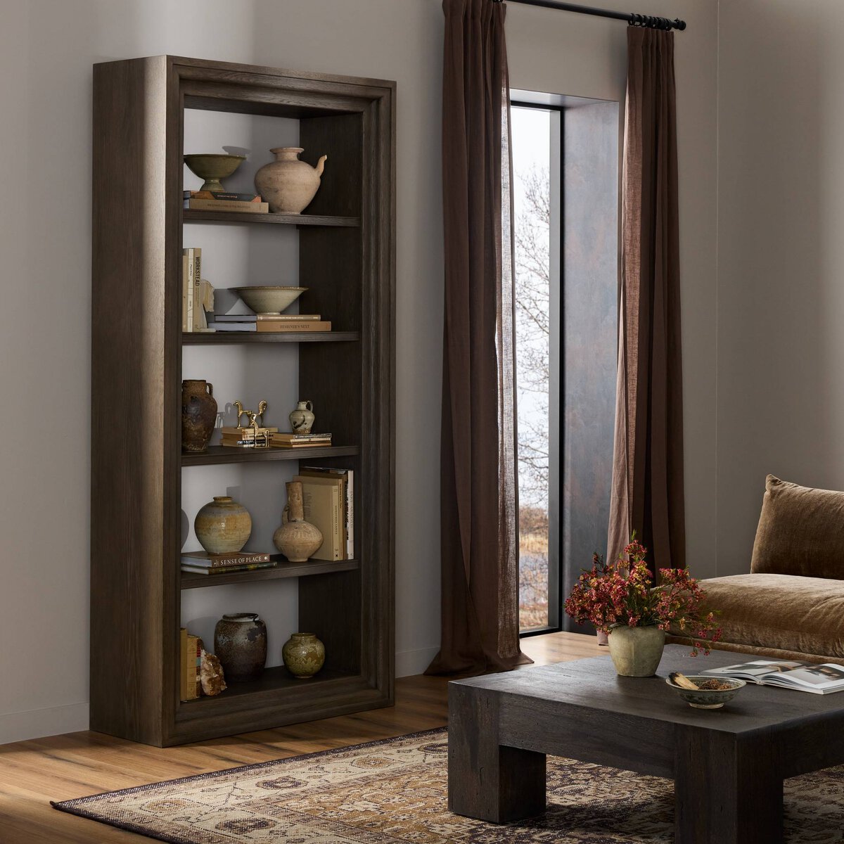 Aldwin Bookcase - Weathered Hazel Oak