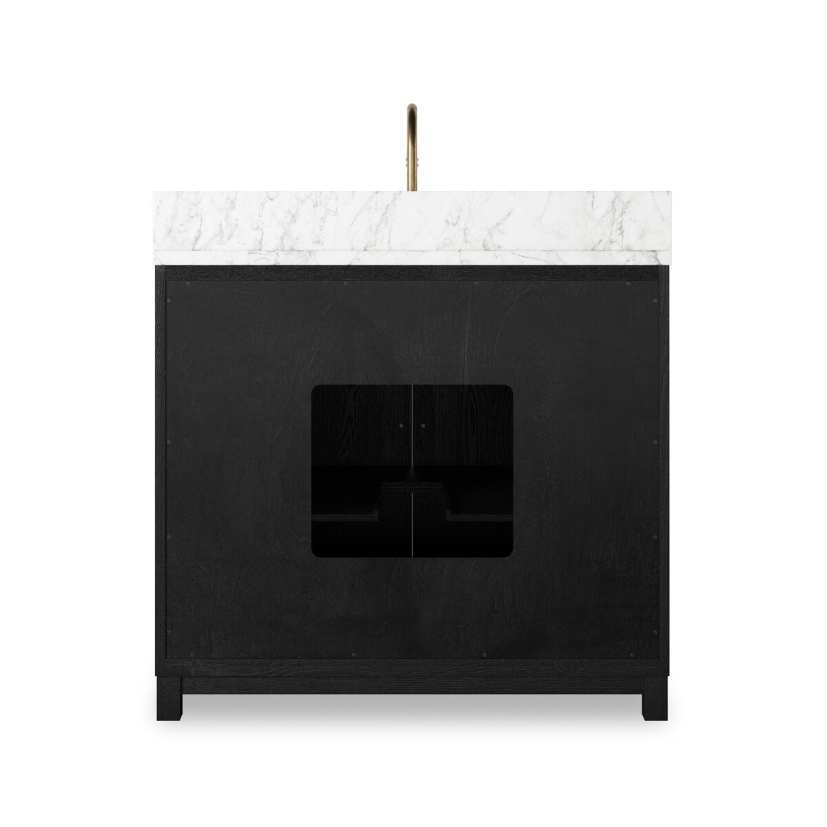 Magnus Single Vanity - Satin Drifted Black Veneer