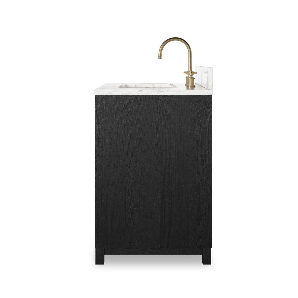 Magnus Single Vanity - Satin Drifted Black Veneer