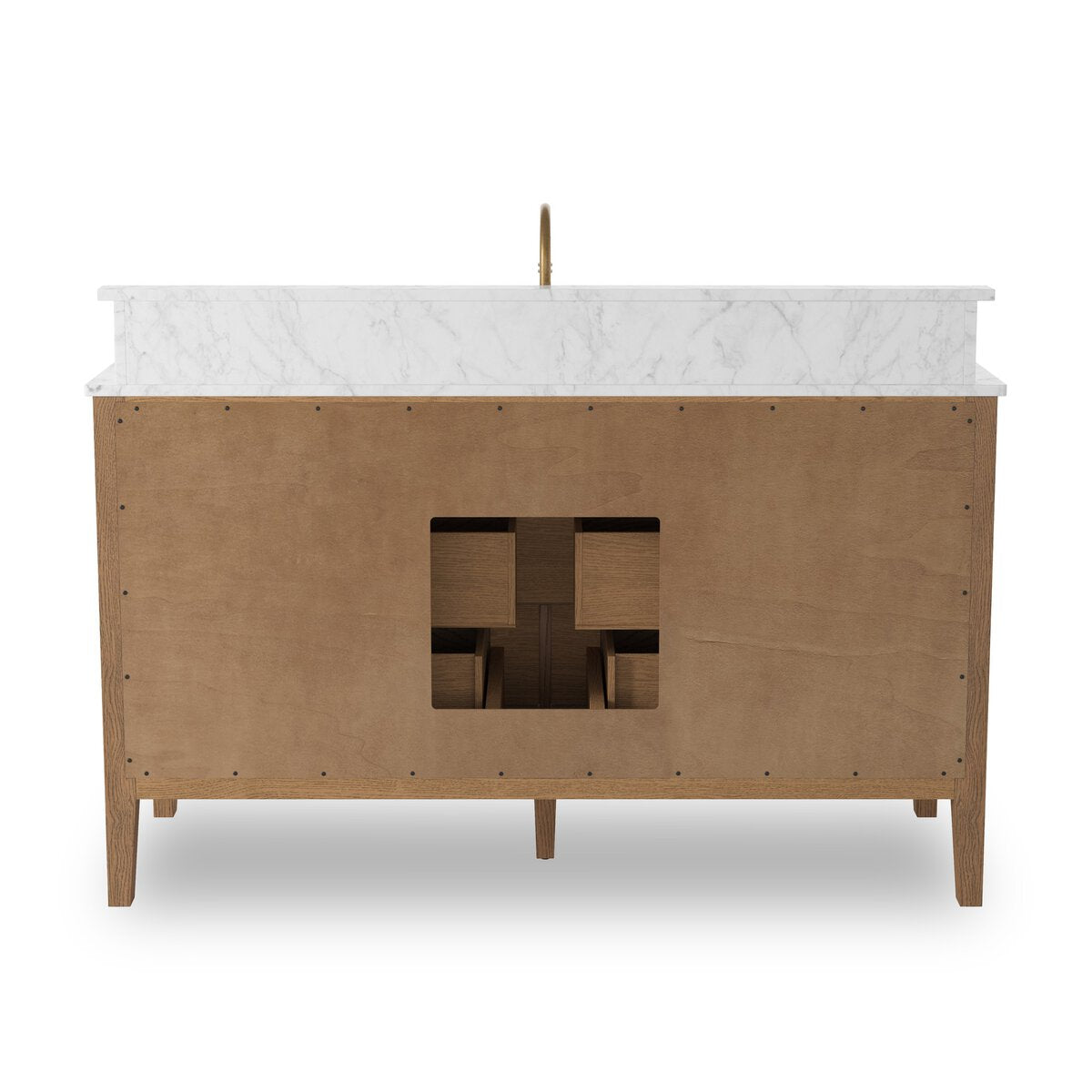 Evelyn Single Wide Vanity - Satin Worn Oak Veneer