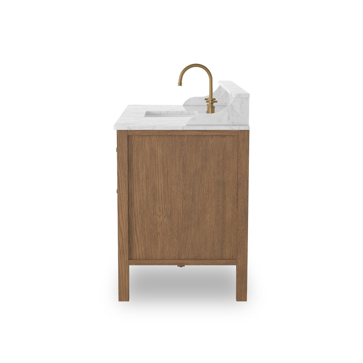 Evelyn Single Wide Vanity - Satin Worn Oak Veneer