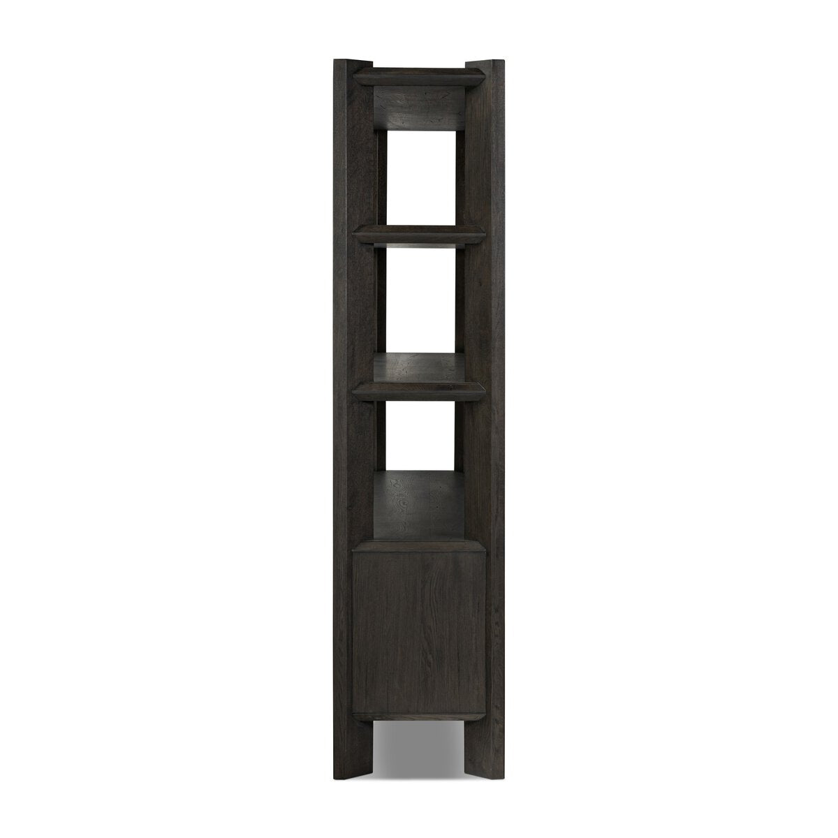 Osric Wide Bookshelf - Smoked Black Oak