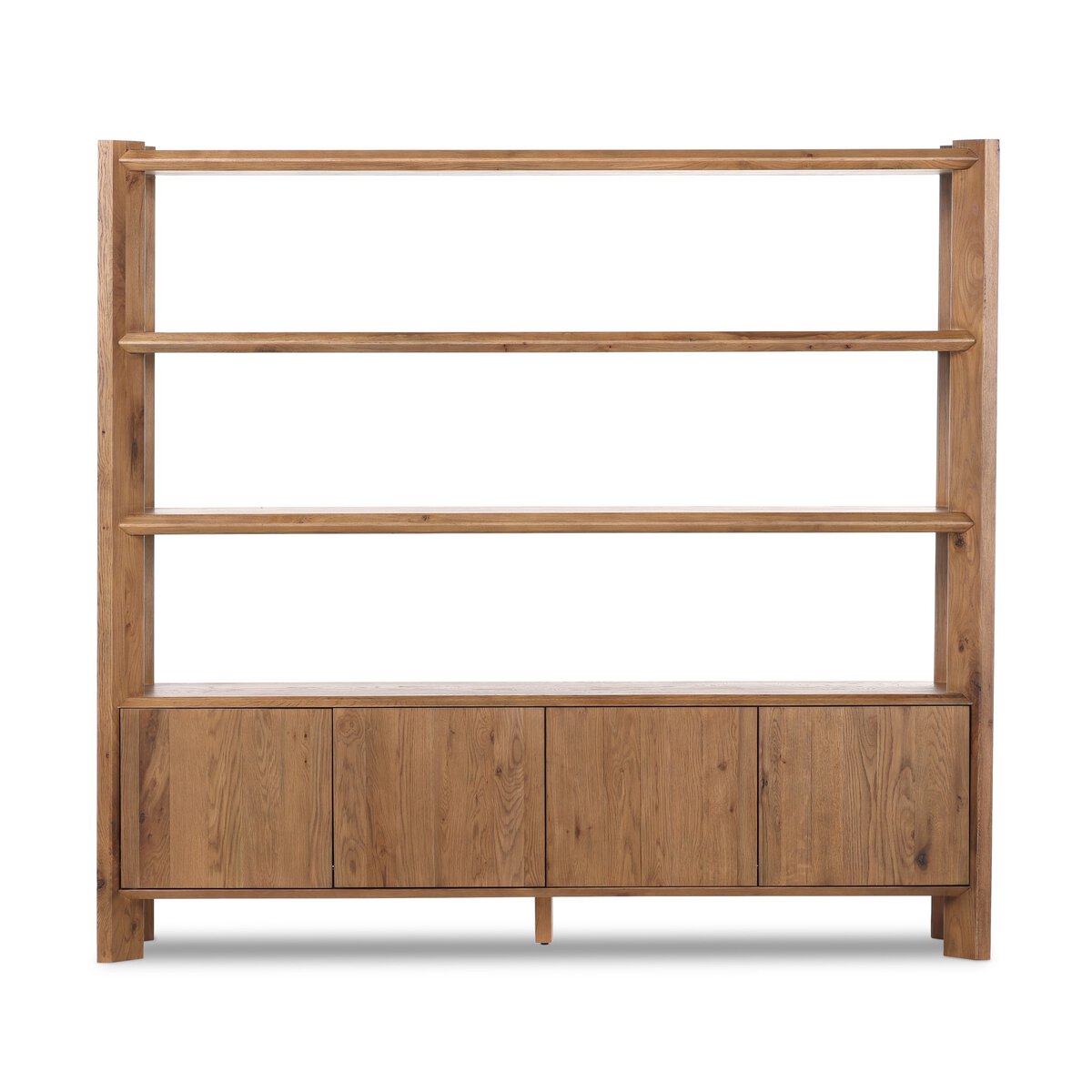 Osric Wide Bookshelf - Smoked Black Oak