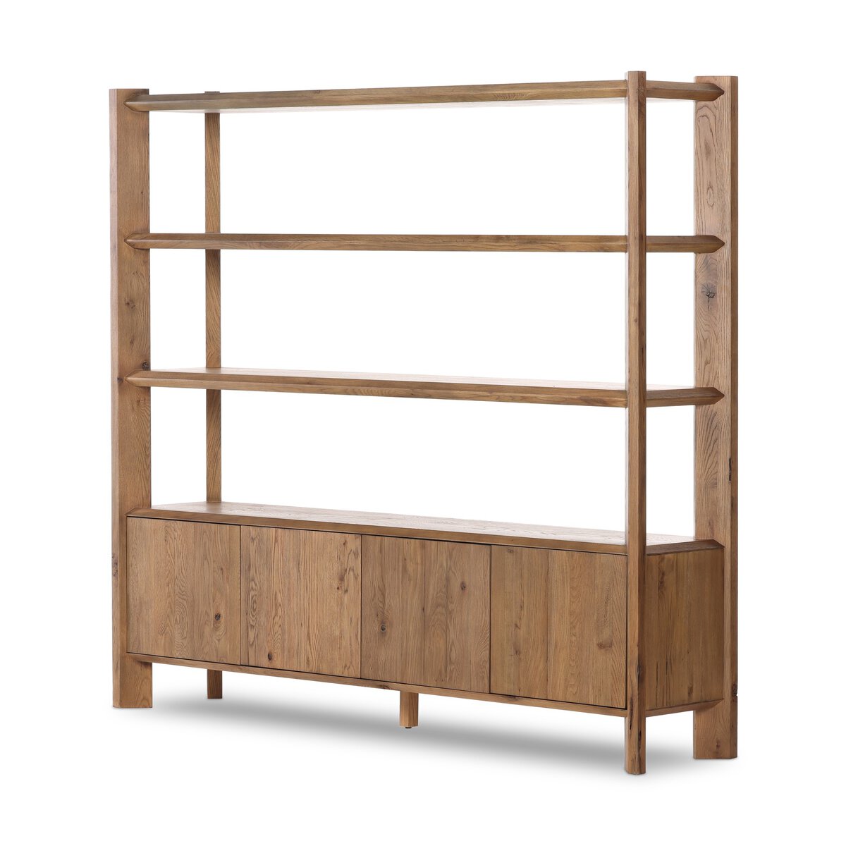 Osric Wide Bookshelf - Smoked Black Oak