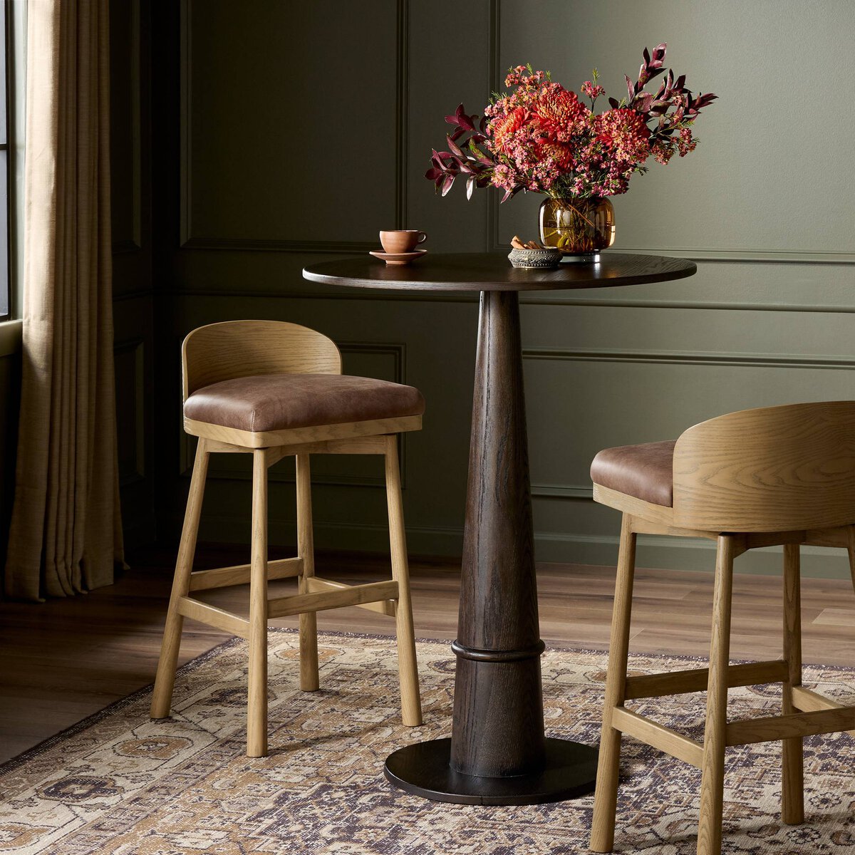 Cuthbert Swivel Bar + Counter Stool - Palermo Cigar
