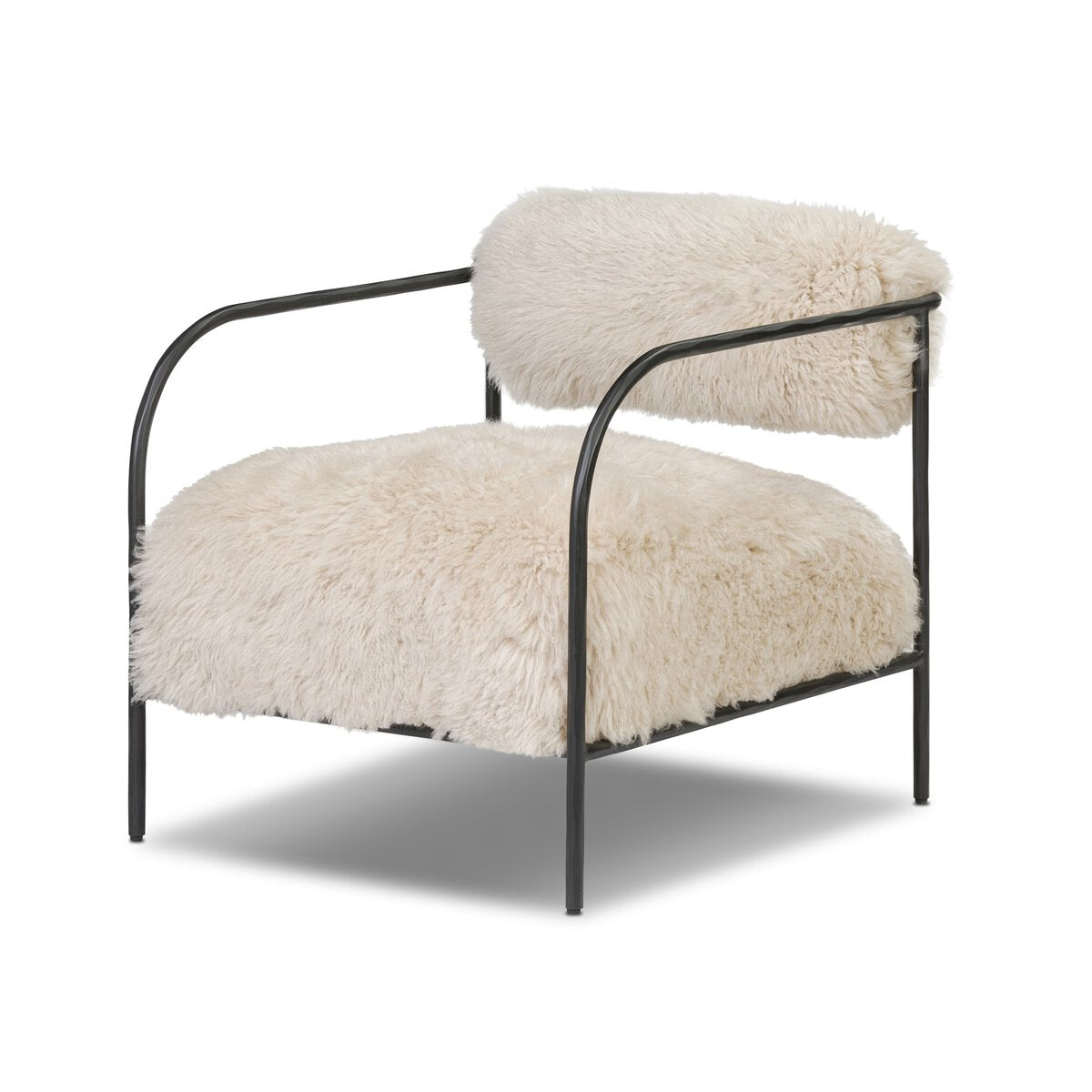 Fulric Chair - Champagne Mongolian Fur