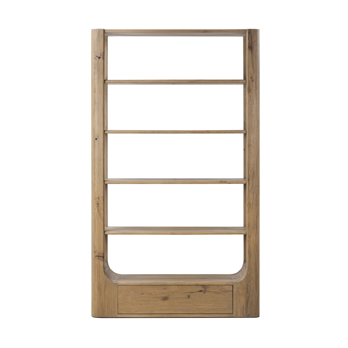Leofwin Bookcase - Aged Natural Oak Veneer