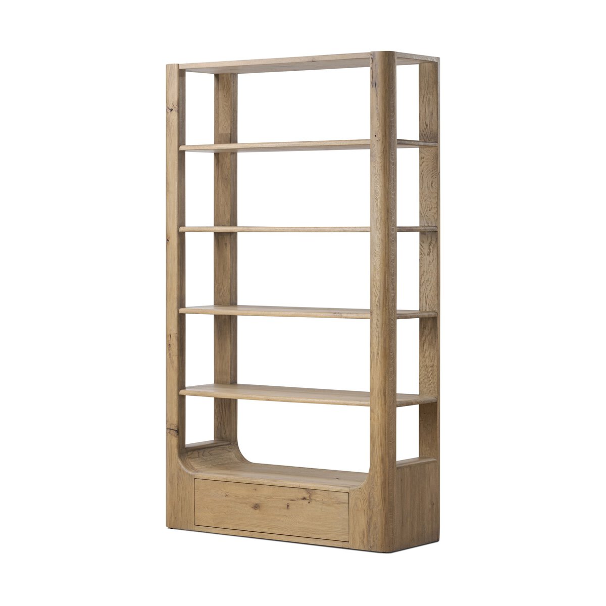 Leofwin Bookcase - Aged Natural Oak Veneer
