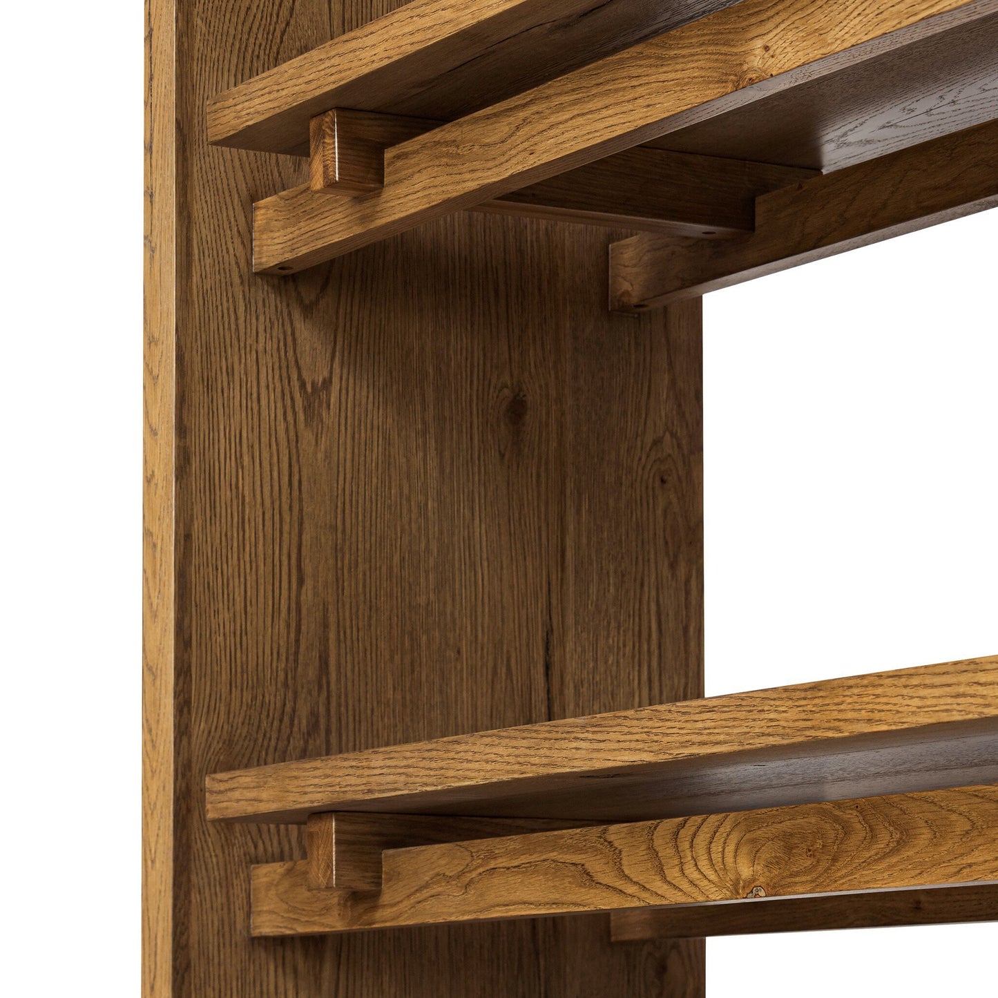 Thaddric Bookcase - Rustic Amber Oak Veneer