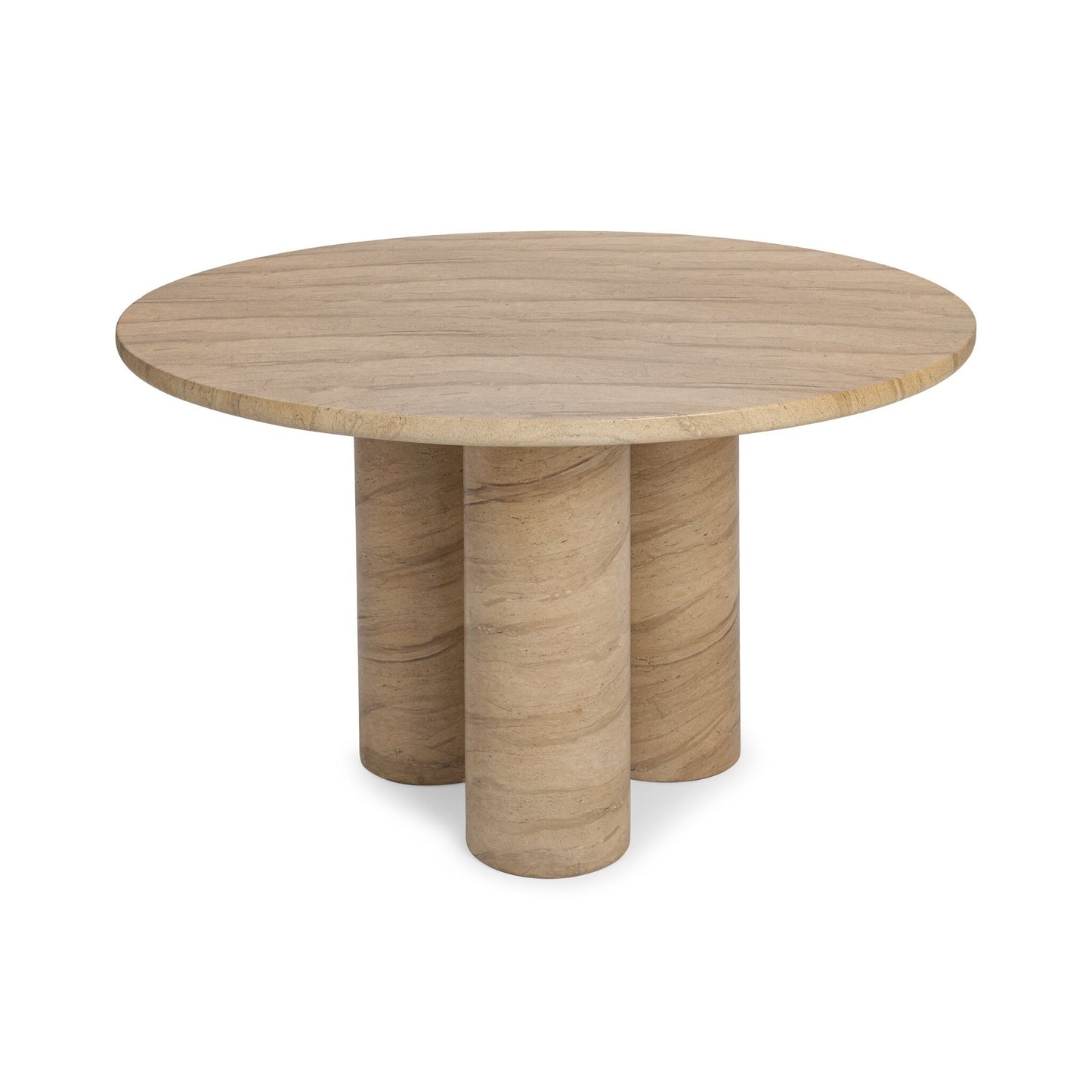 Norrwyn Outdoor 47" Round Dining Table Beige