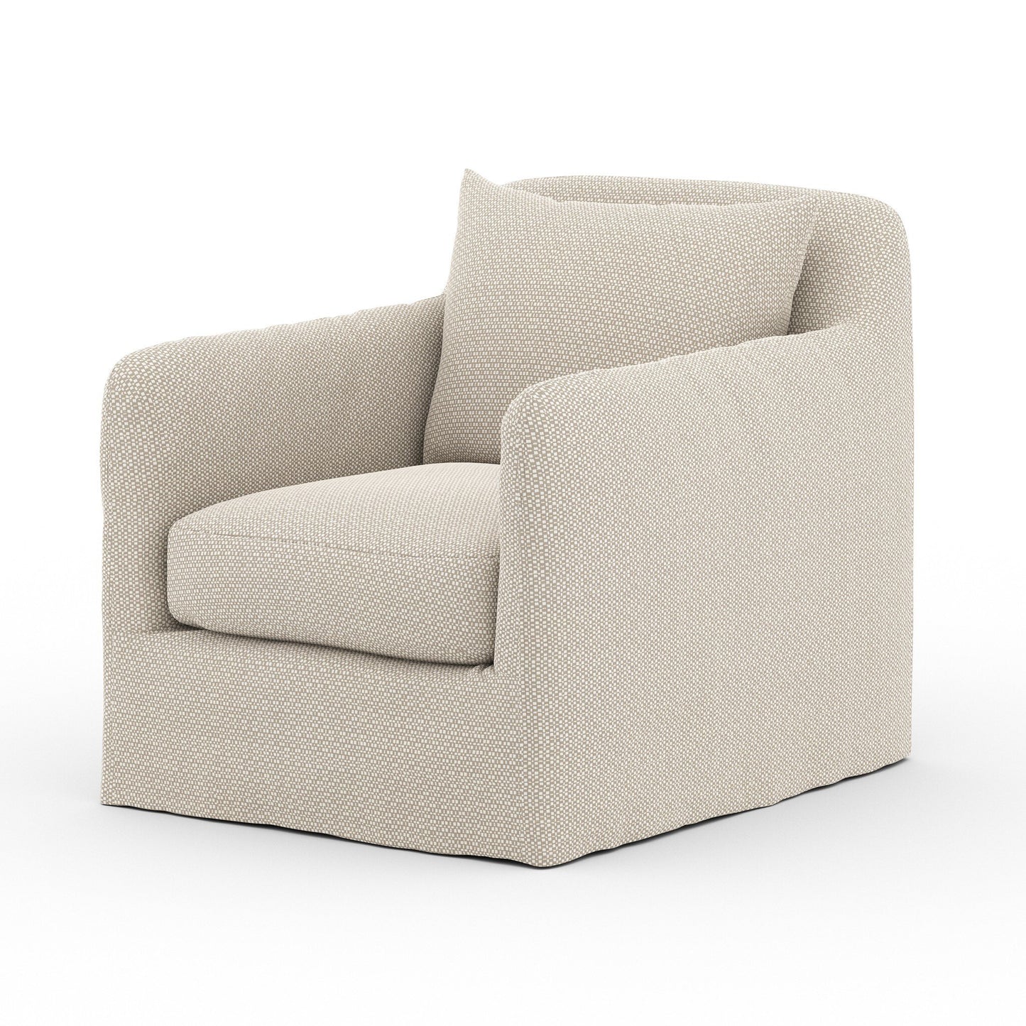 Dunric Outdoor Slipcover Swivel Chair - Venao Grey