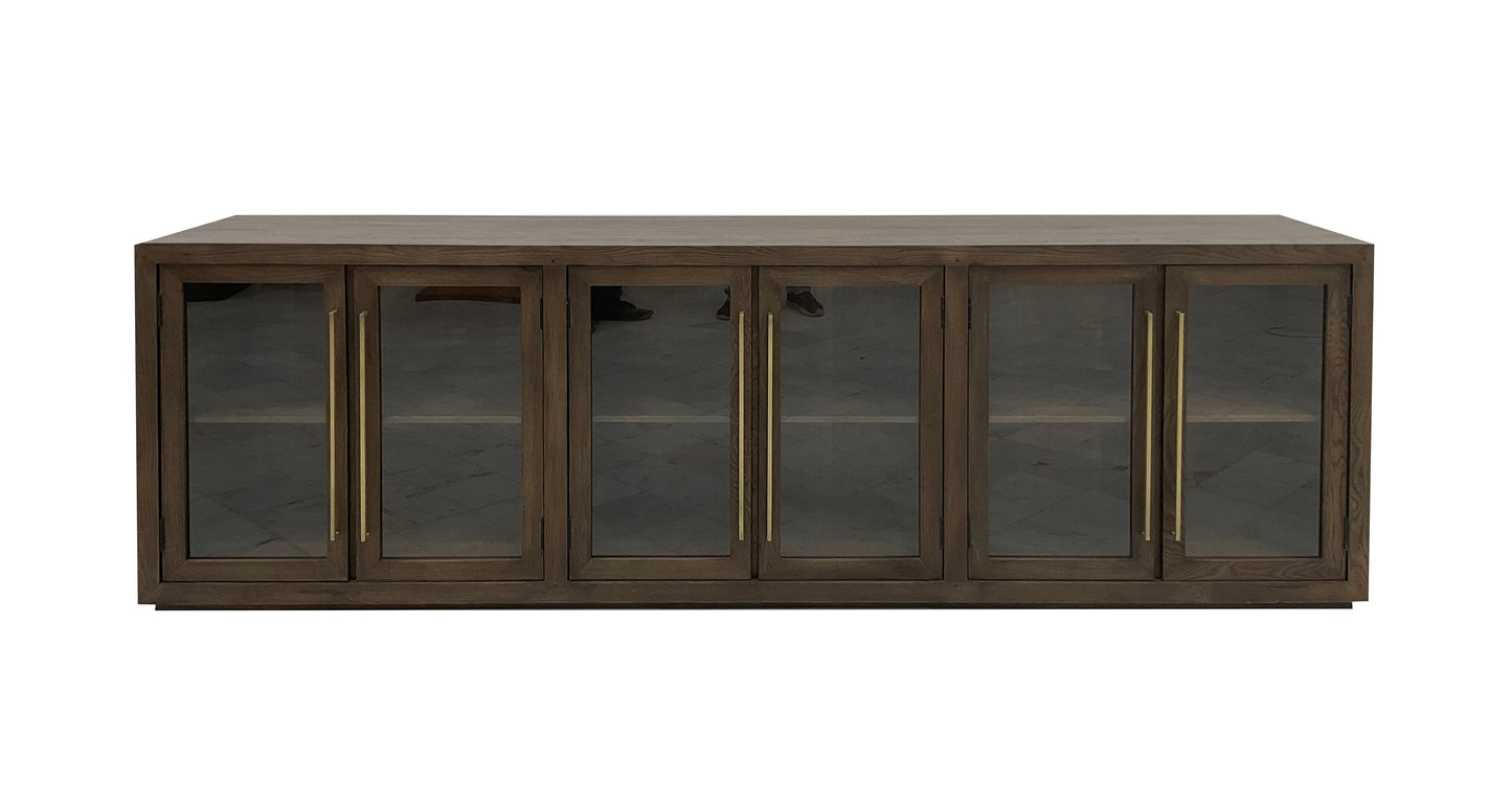 Bradley 6 Door Cabinet Landmark Brown