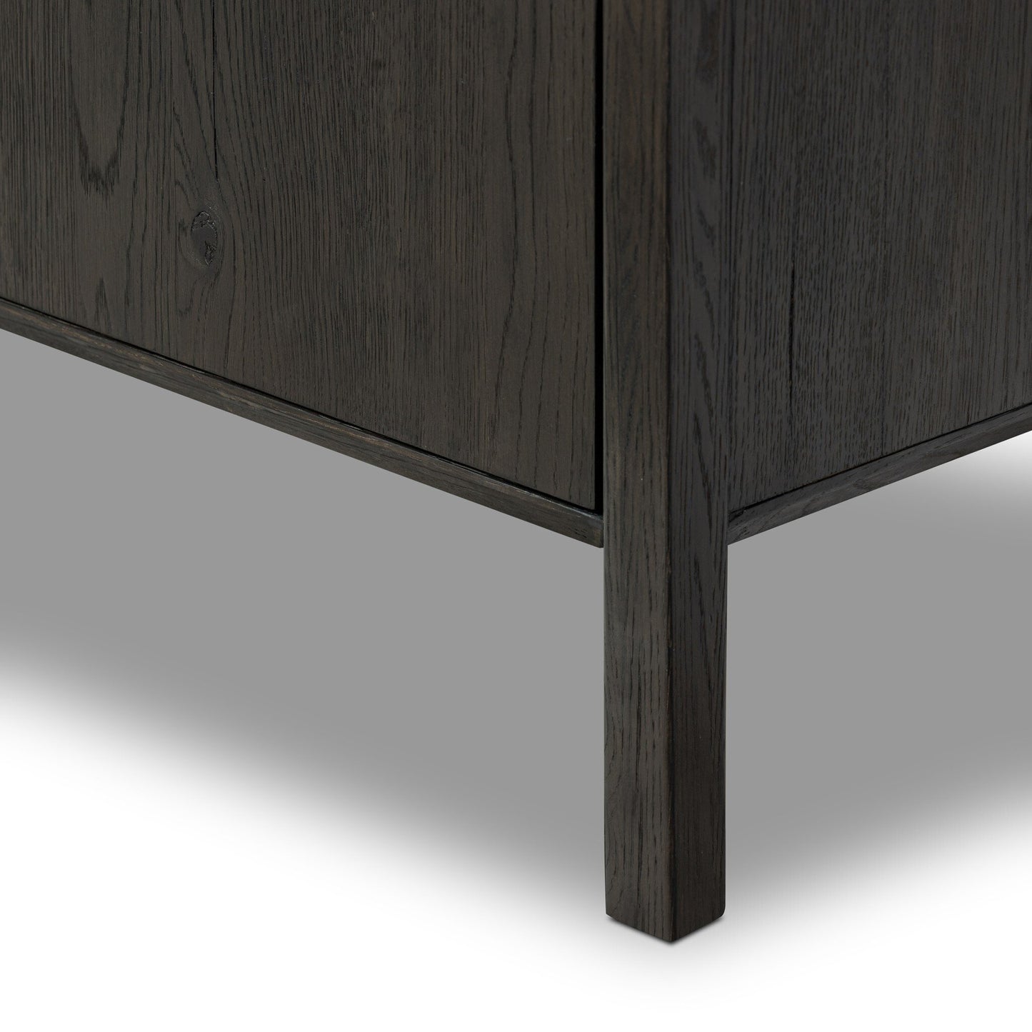 Osric Wide Bookshelf - Smoked Black Oak