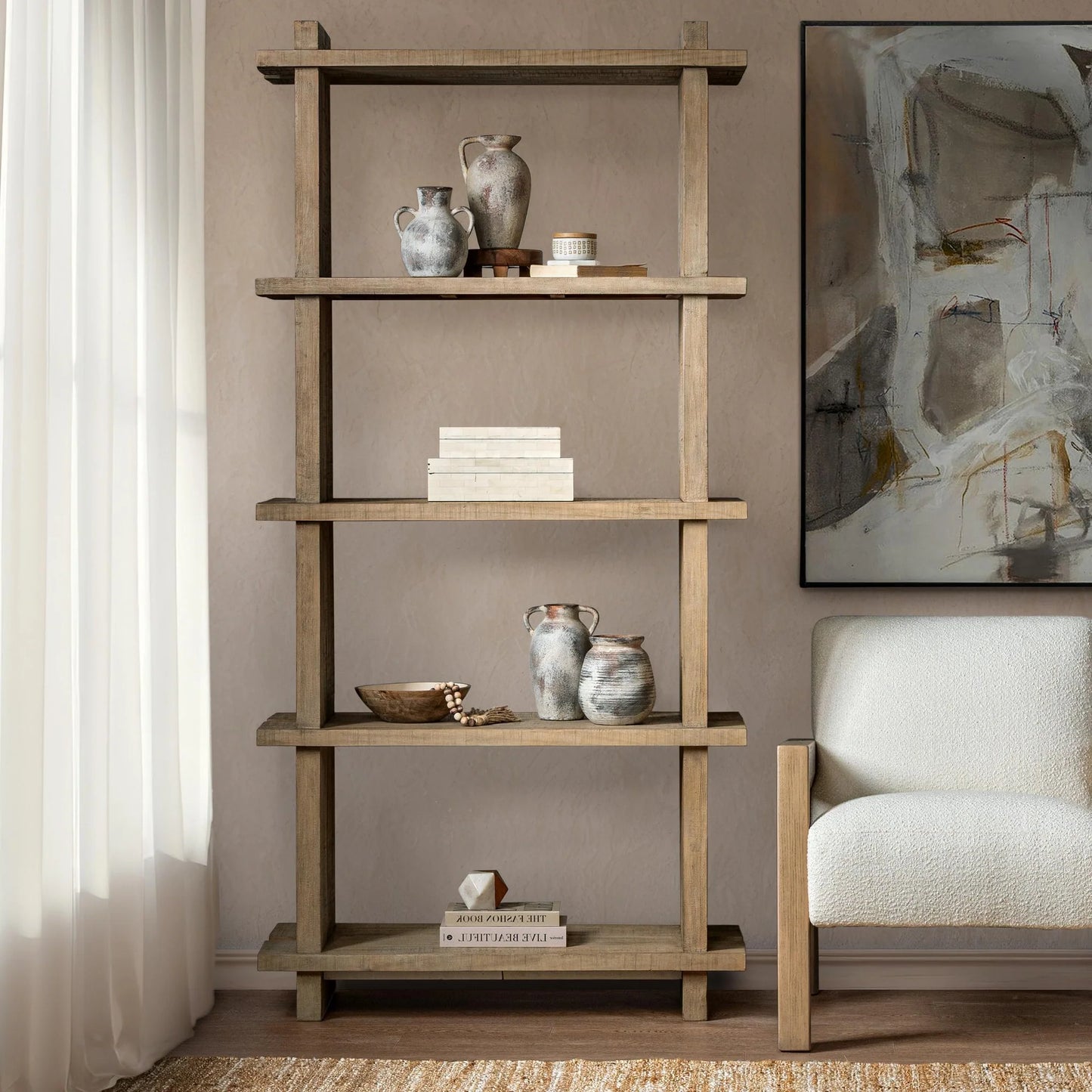Kenric Bookshelf Natural Clay