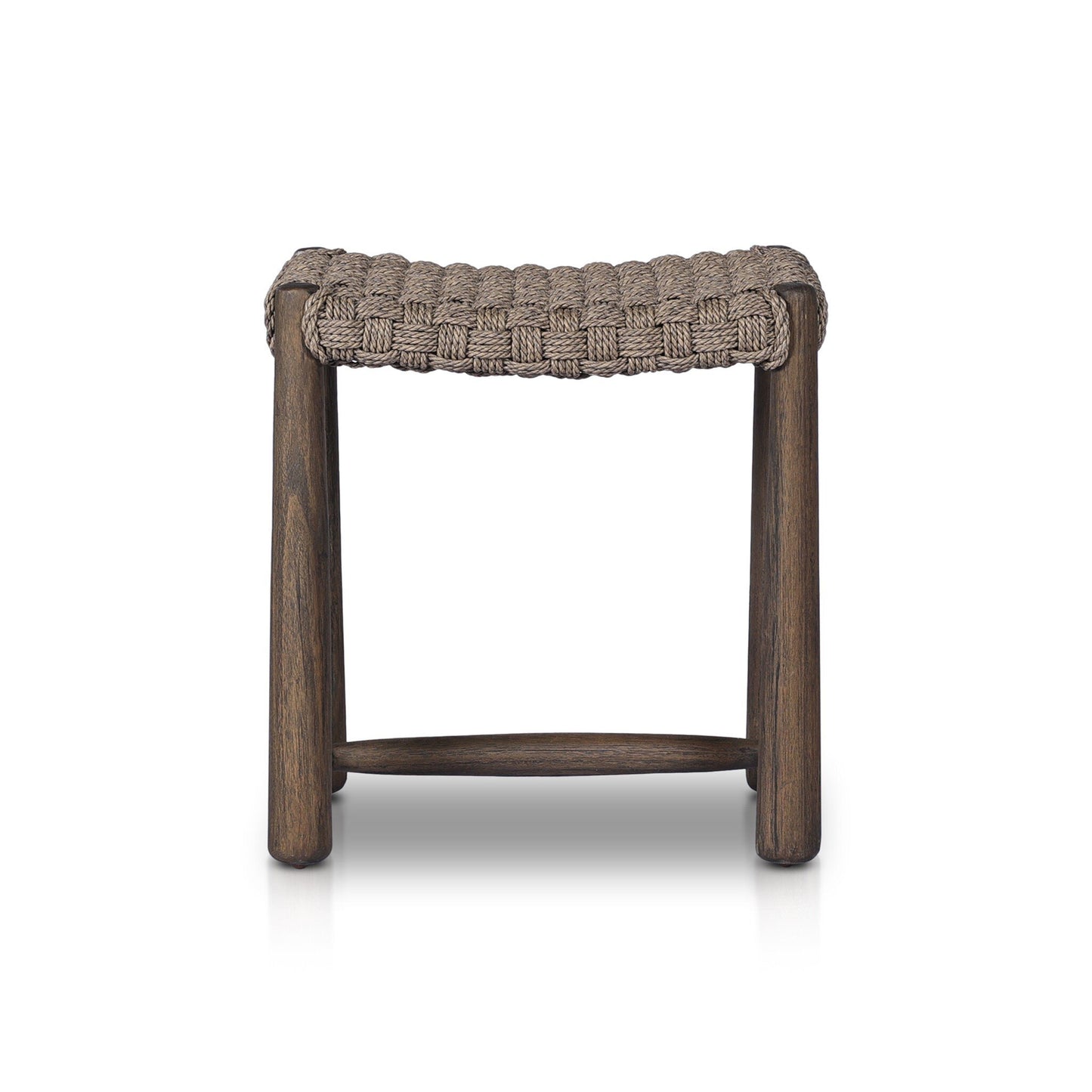 Sigeric Outdoor Accent Stool - Dark Textured Woven