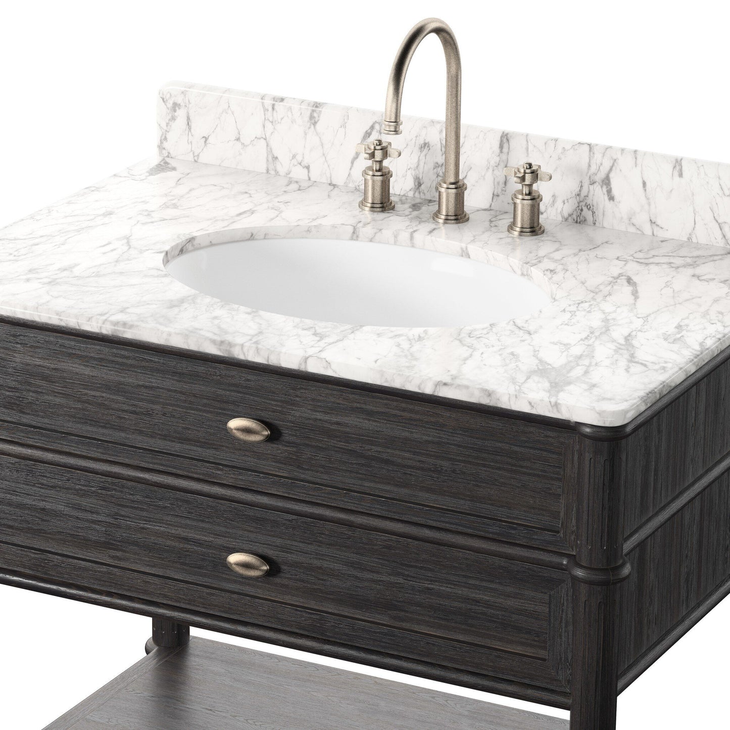 Thaddric Single Vanity - Satin Black Veneer