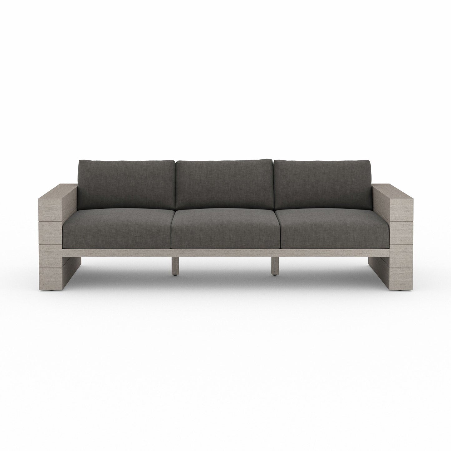 Leofwin Outdoor Sofa, Washed Brown - Venao Grey