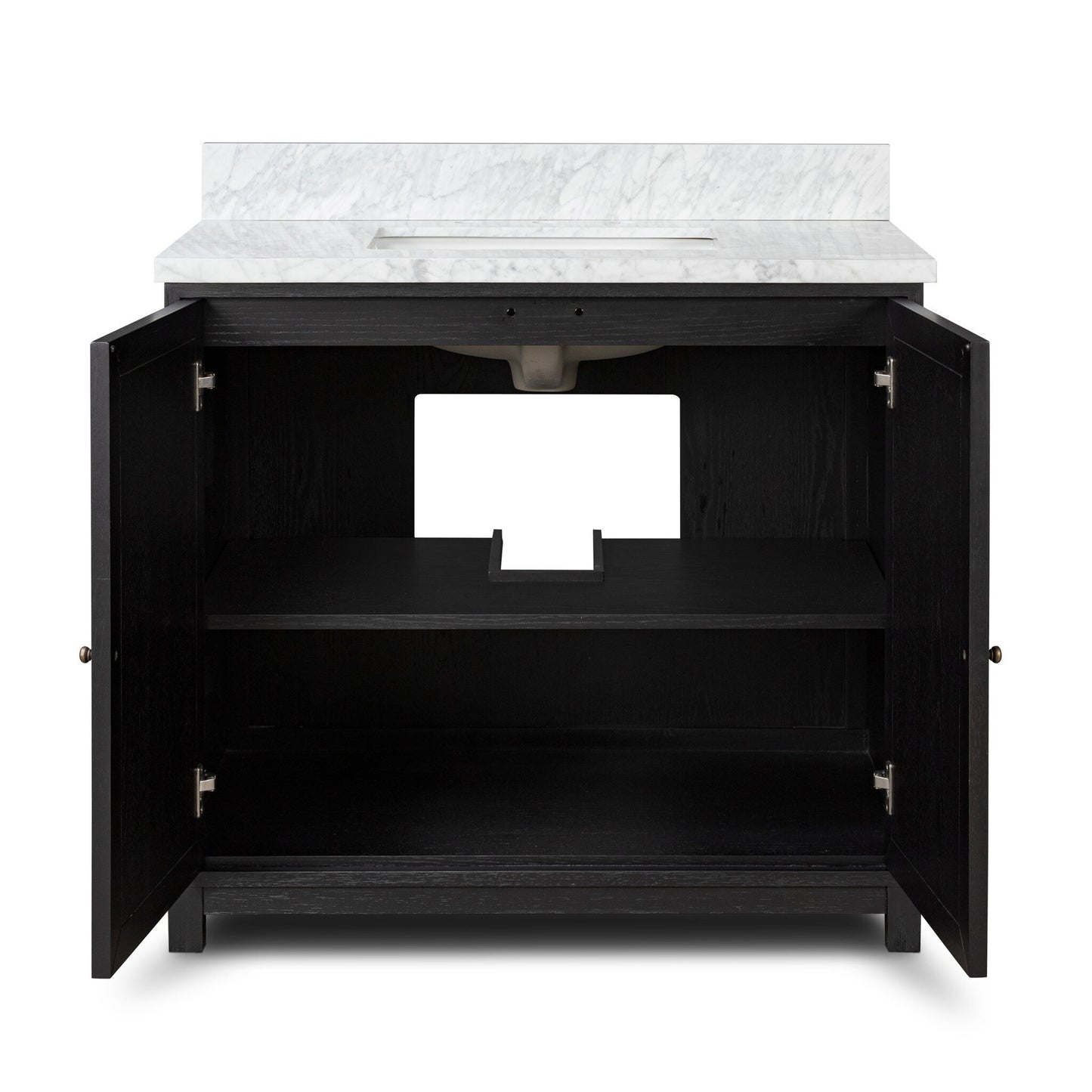 Magnus Single Vanity - Satin Drifted Black Veneer