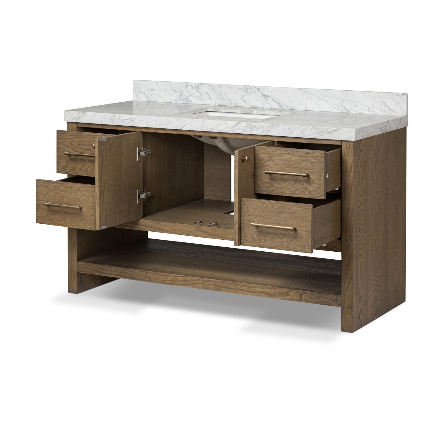 Ashford Single Wide Vanity - Washed Natural Veneer