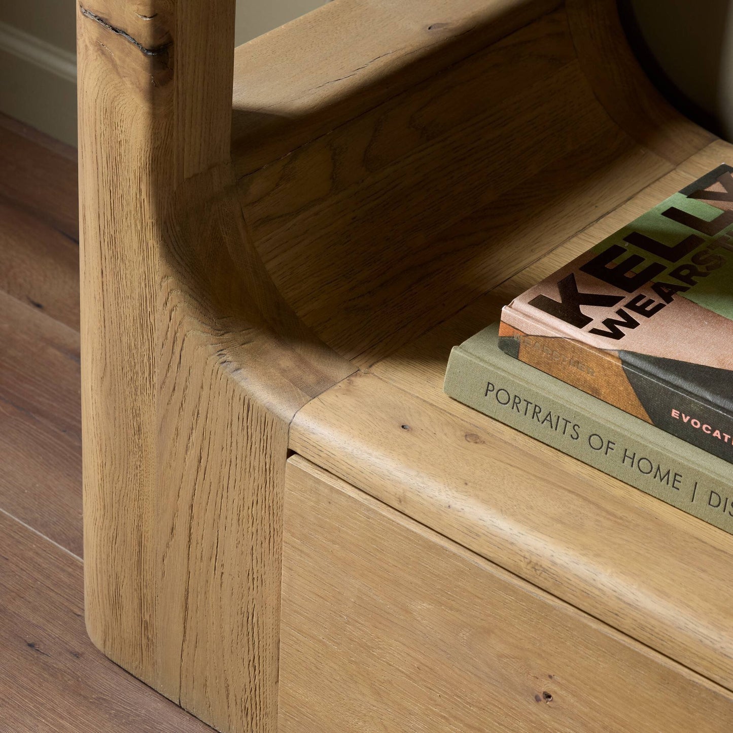 Leofwin Bookcase - Aged Natural Oak Veneer