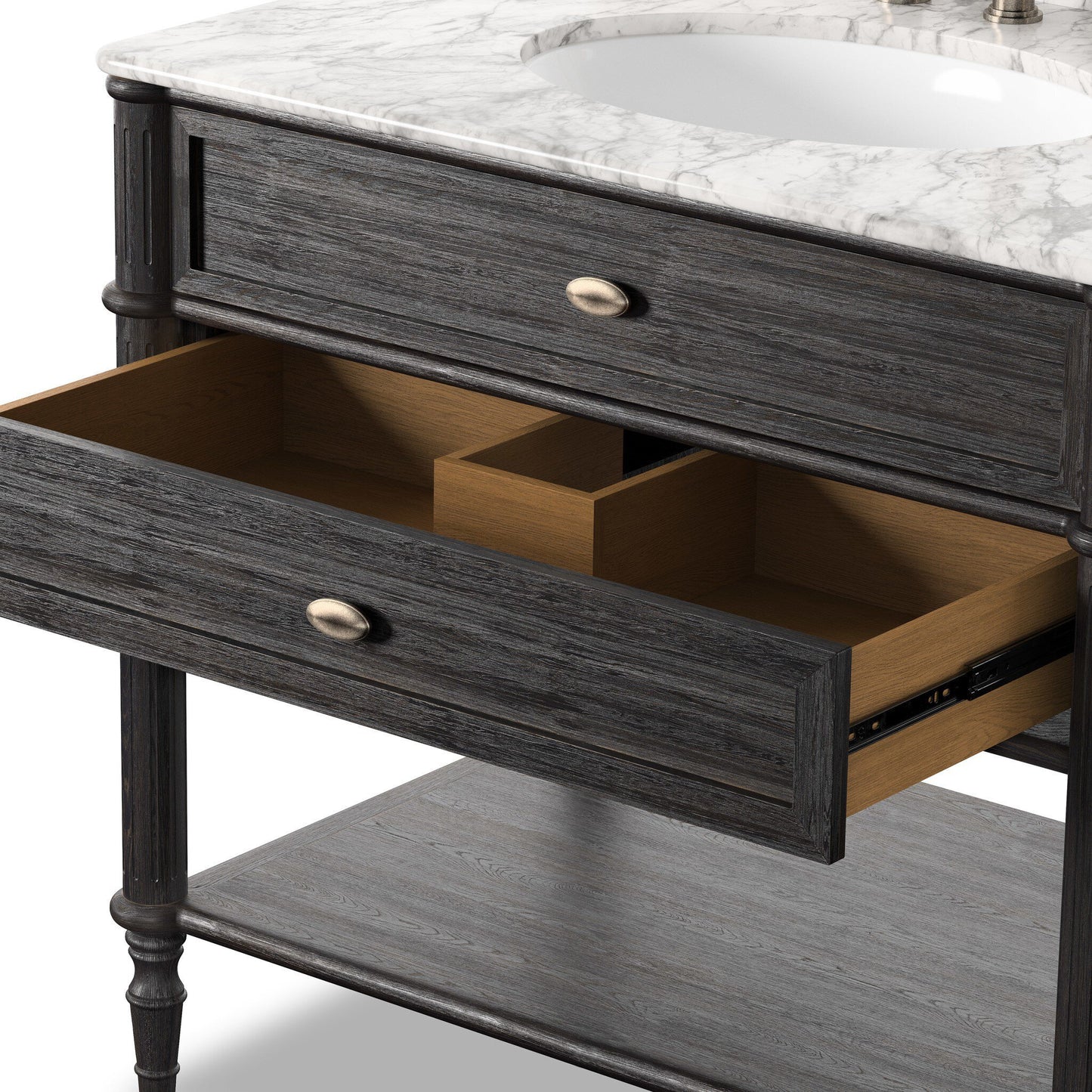 Thaddric Single Vanity - Satin Black Veneer