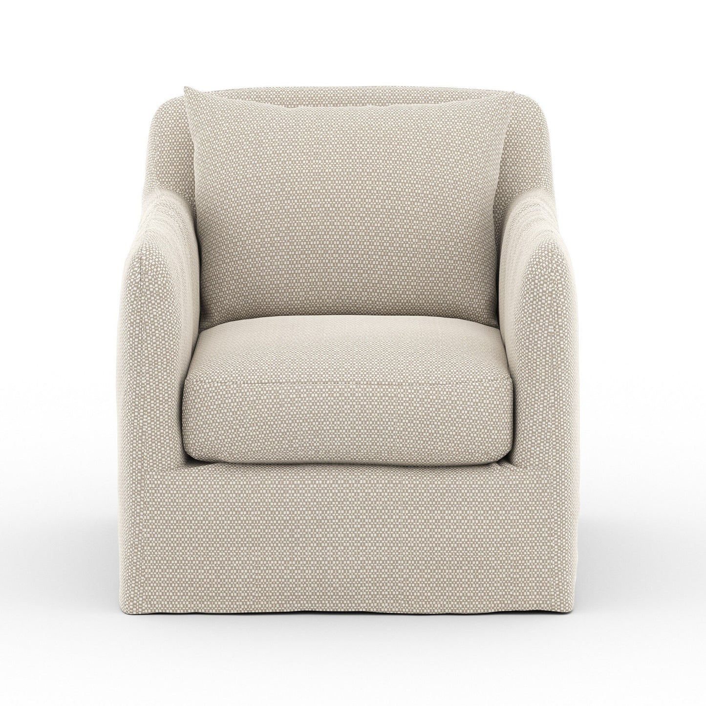 Dunric Outdoor Slipcover Swivel Chair - Venao Grey