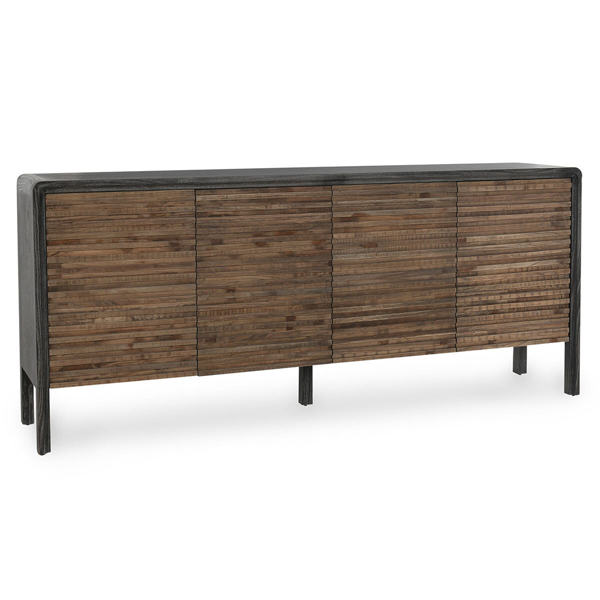 Elodie 4 Door Cabinet Black/Natural