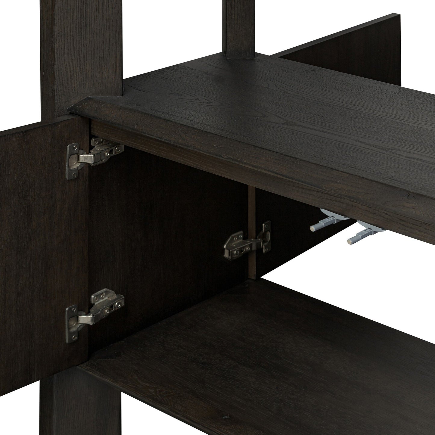 Osric Wide Bookshelf - Smoked Black Oak