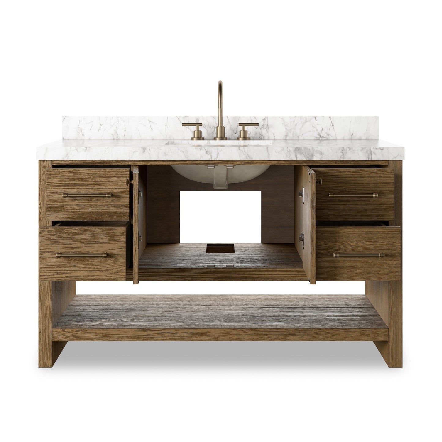 Ashford Single Wide Vanity - Washed Natural Veneer