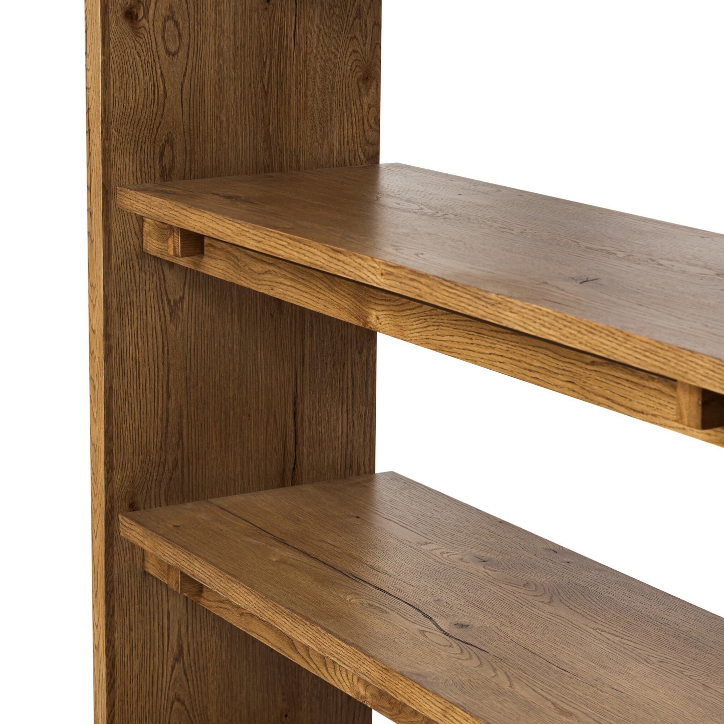 Thaddric Bookcase - Rustic Amber Oak Veneer