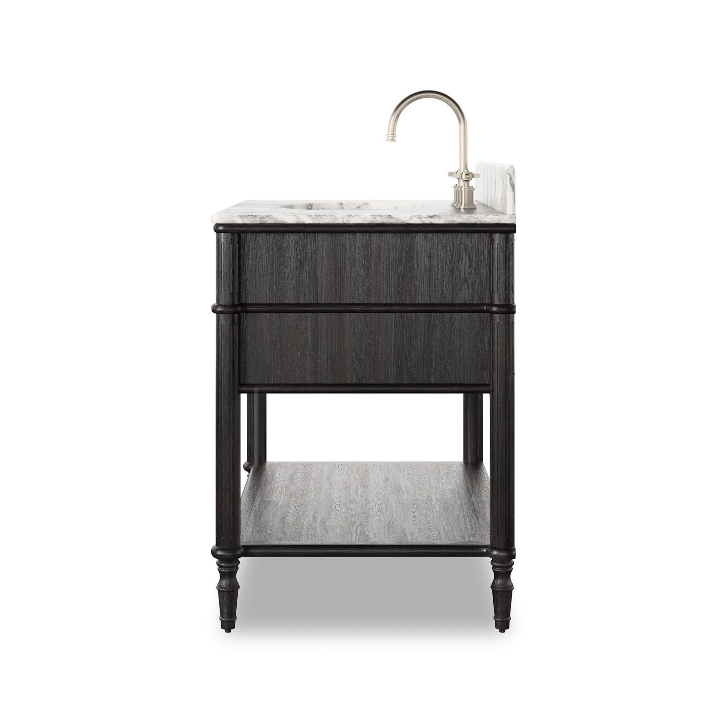 Thaddric Single Vanity - Satin Black Veneer