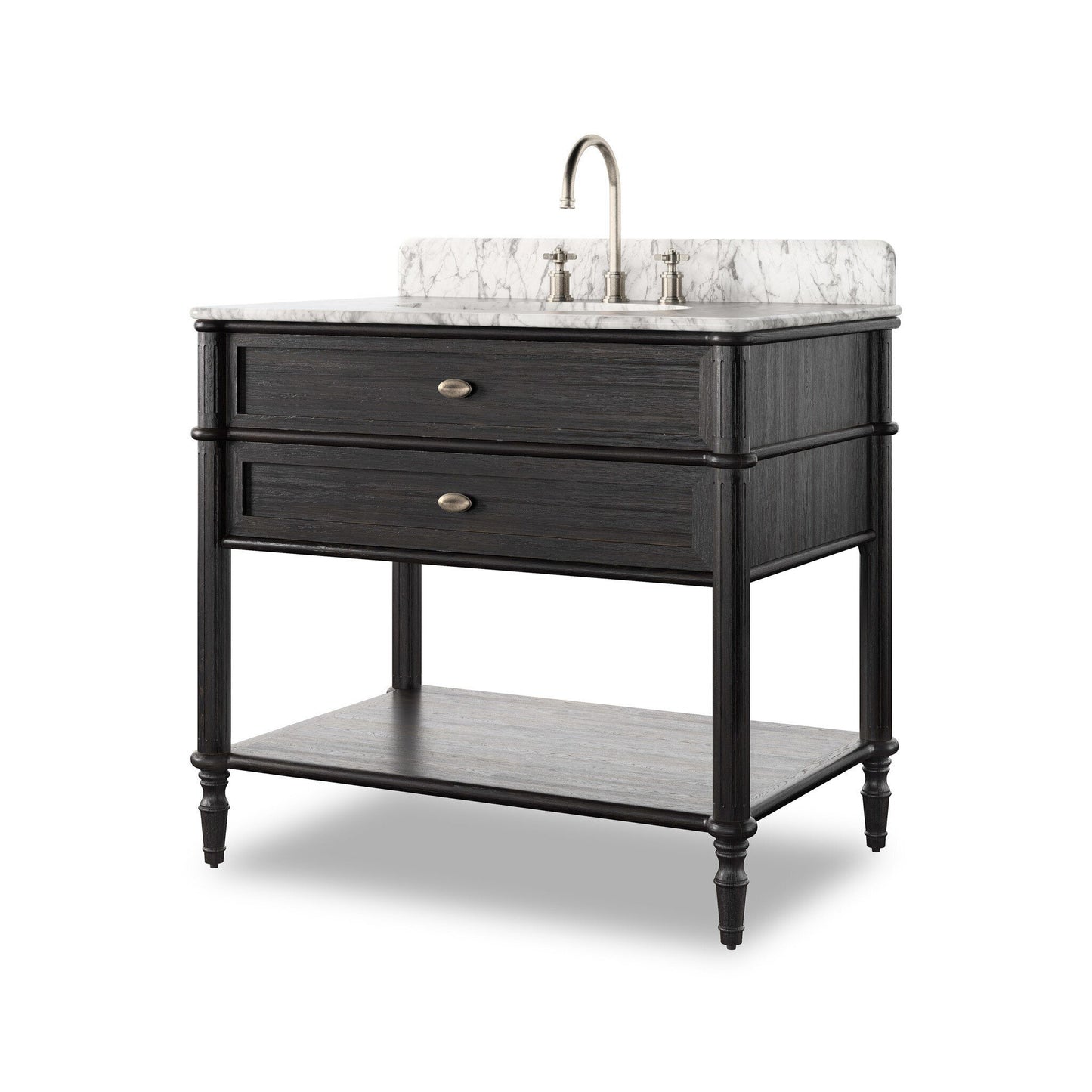 Thaddric Single Vanity - Satin Black Veneer