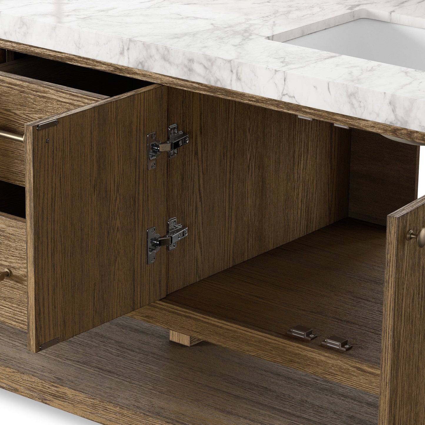 Aelred Double Vanity - Washed Natural Veneer