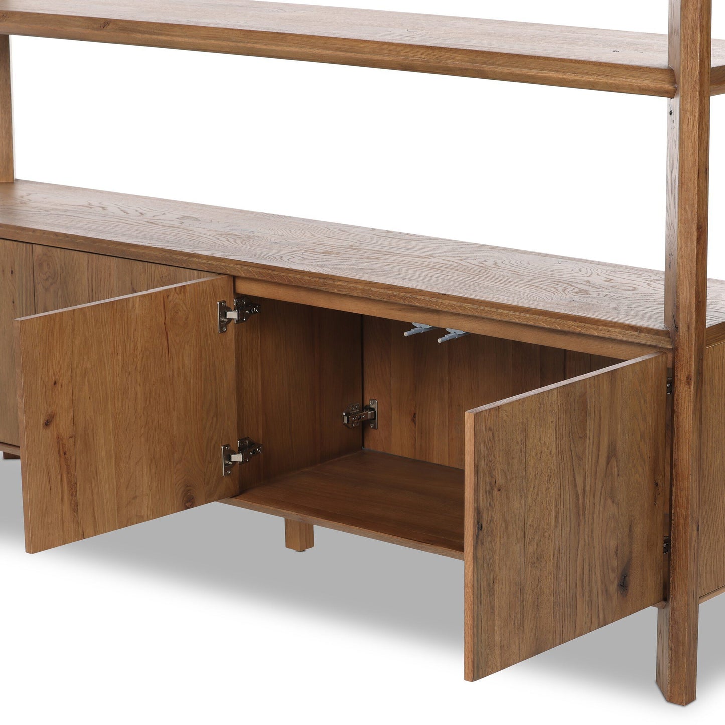 Osric Wide Bookshelf - Smoked Black Oak