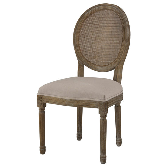 Cane Back Chair, Grey