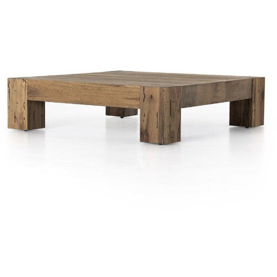 Abbie Square Coffee Table, Rustic Oak